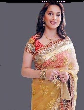 Bollywood Actress Madhuri Dixit Saree Photos