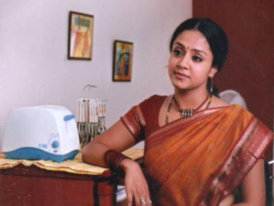 jyotika in red saree